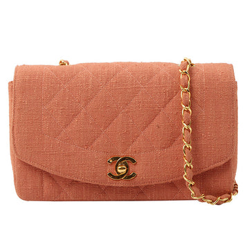 Chanel 1992 Cotton Diana Flap Chain Bag Light Coral