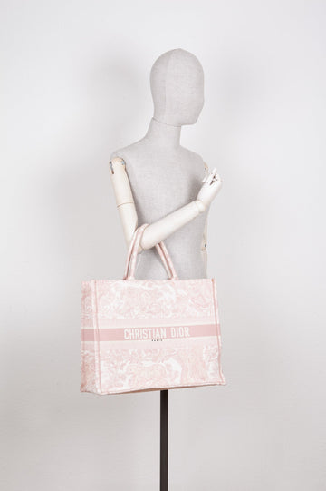 CHRISTIAN DIOR Book Tote Large Toile de Jouy Pink