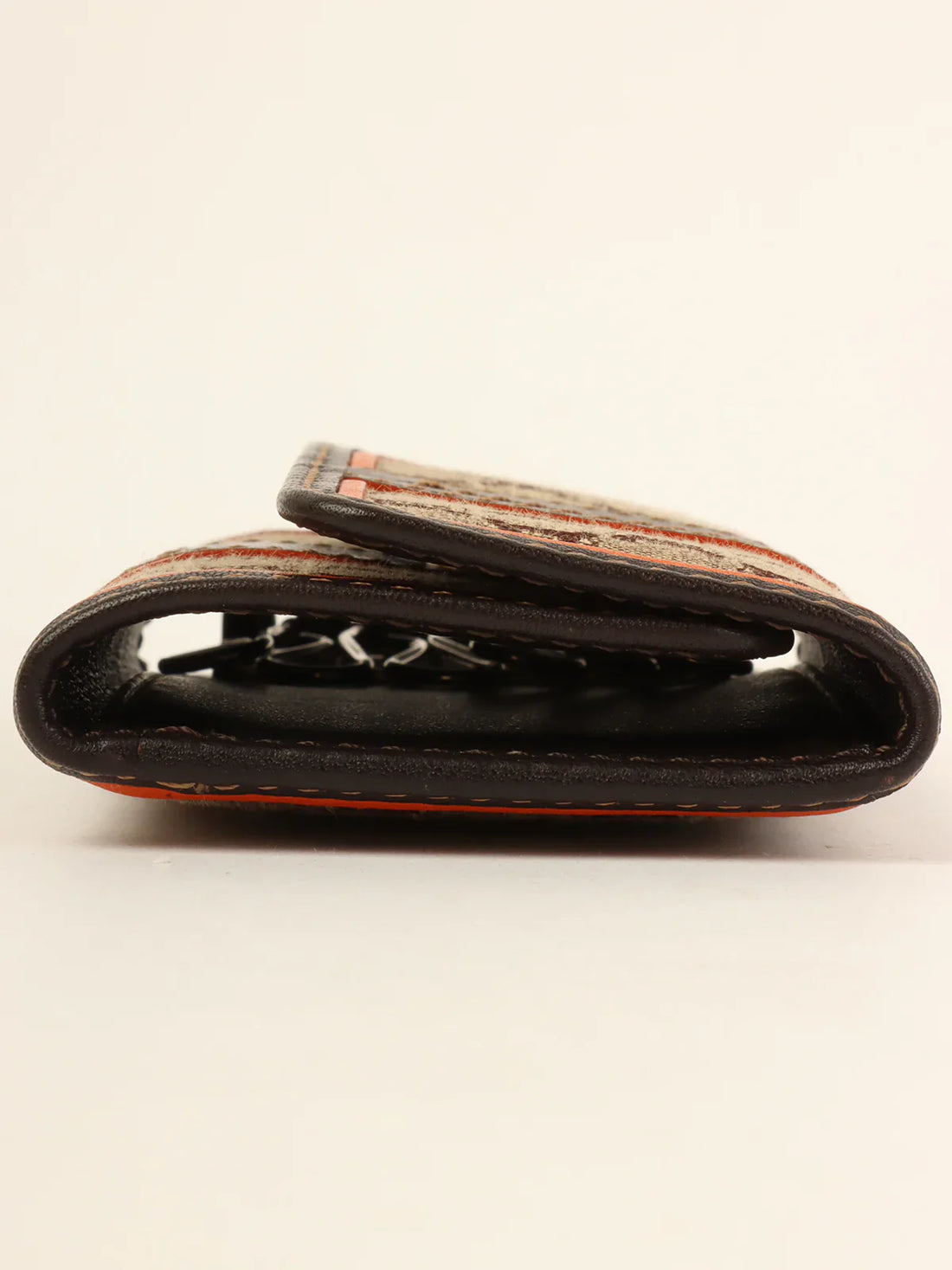 CELINE Macadam Pattern Key Case Brown