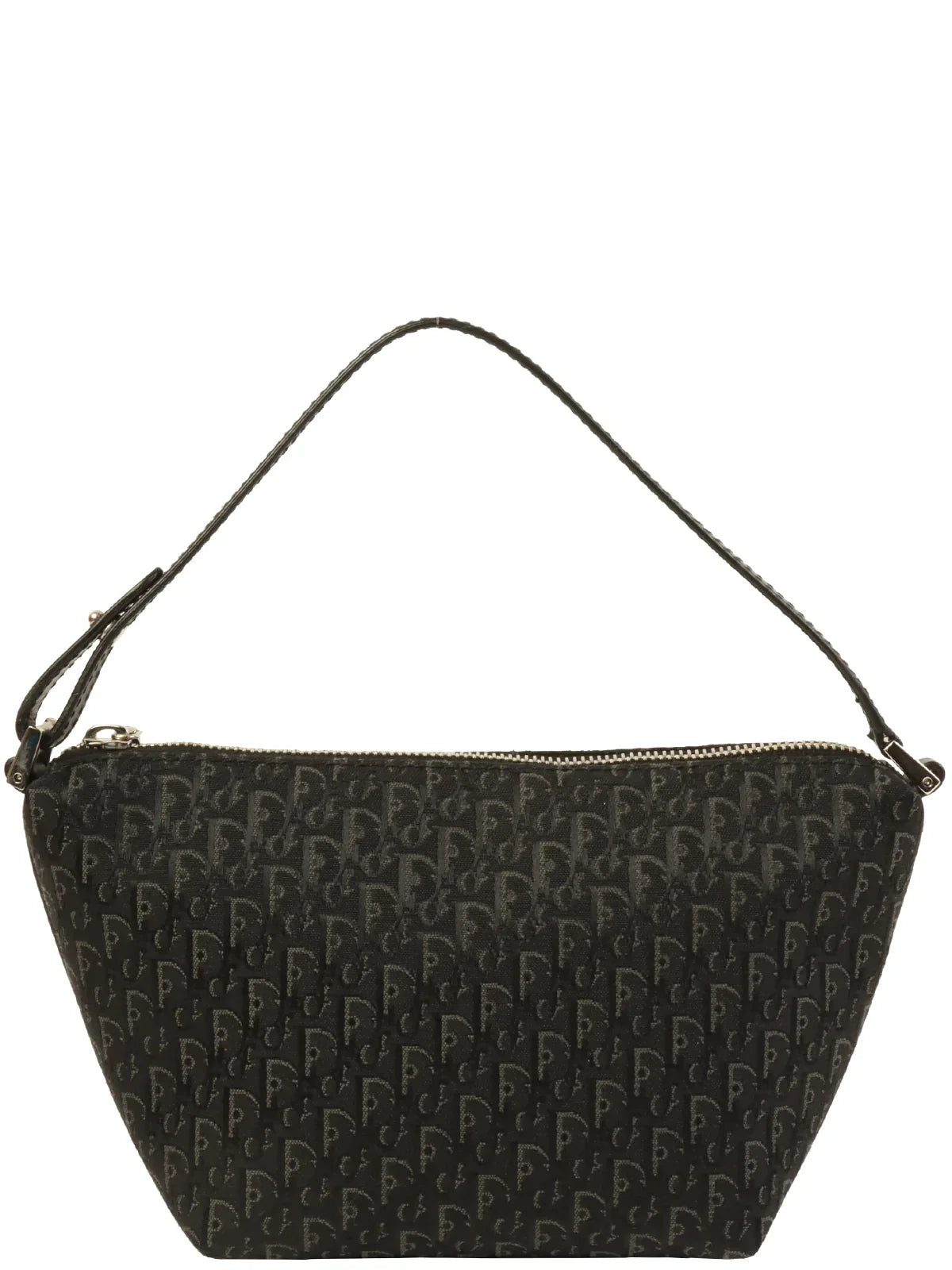 DIOR Trotter Pattern Mini Top Handle Bag Black