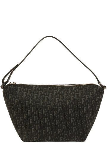 DIOR Trotter Pattern Mini Top Handle Bag Black