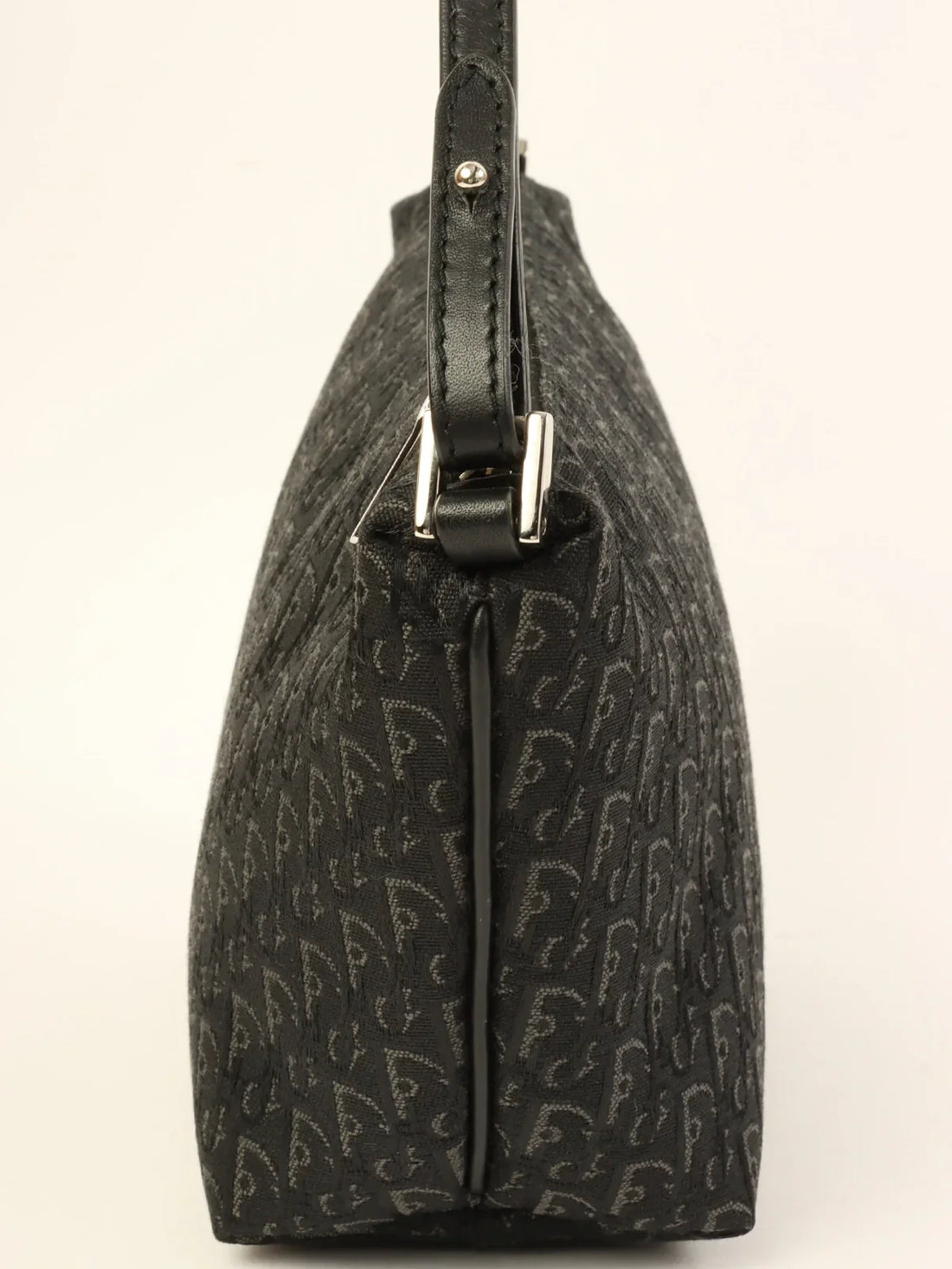 DIOR Trotter Pattern Mini Top Handle Bag Black