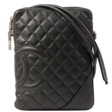 Chanel Around 2005 Made Cambon Shoulder Bag Black