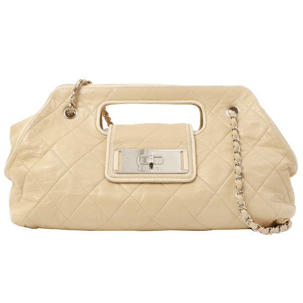 Chanel 2008 Made Wild Stitch 2.55 2 Way Bag Beige