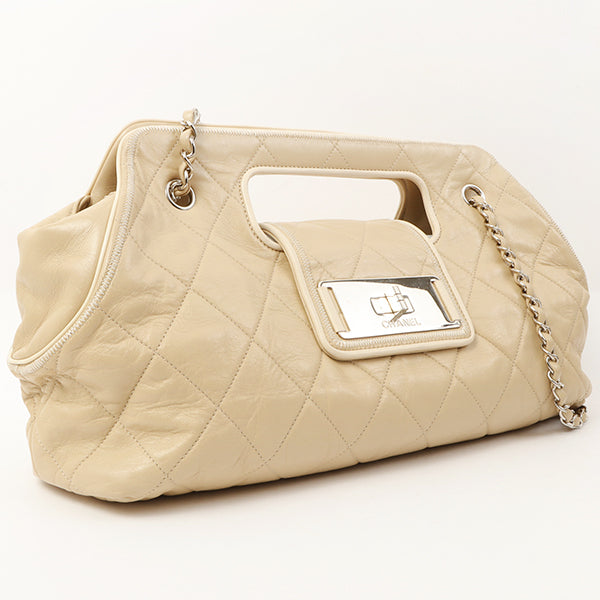 Chanel 2008 Made Wild Stitch 2.55 2 Way Bag Beige