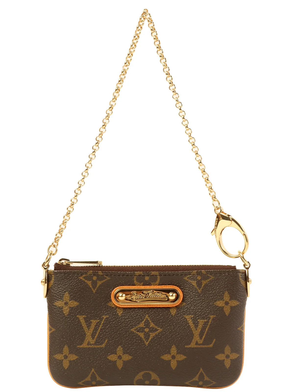 LOUIS VUITTON 2008 Made Canvas Monogram Pochette Milla Pm Brown