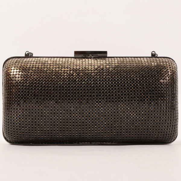 CHANEL Around 2006 Made Beads Cc Metal Clasp Chain 2Way Bag Black