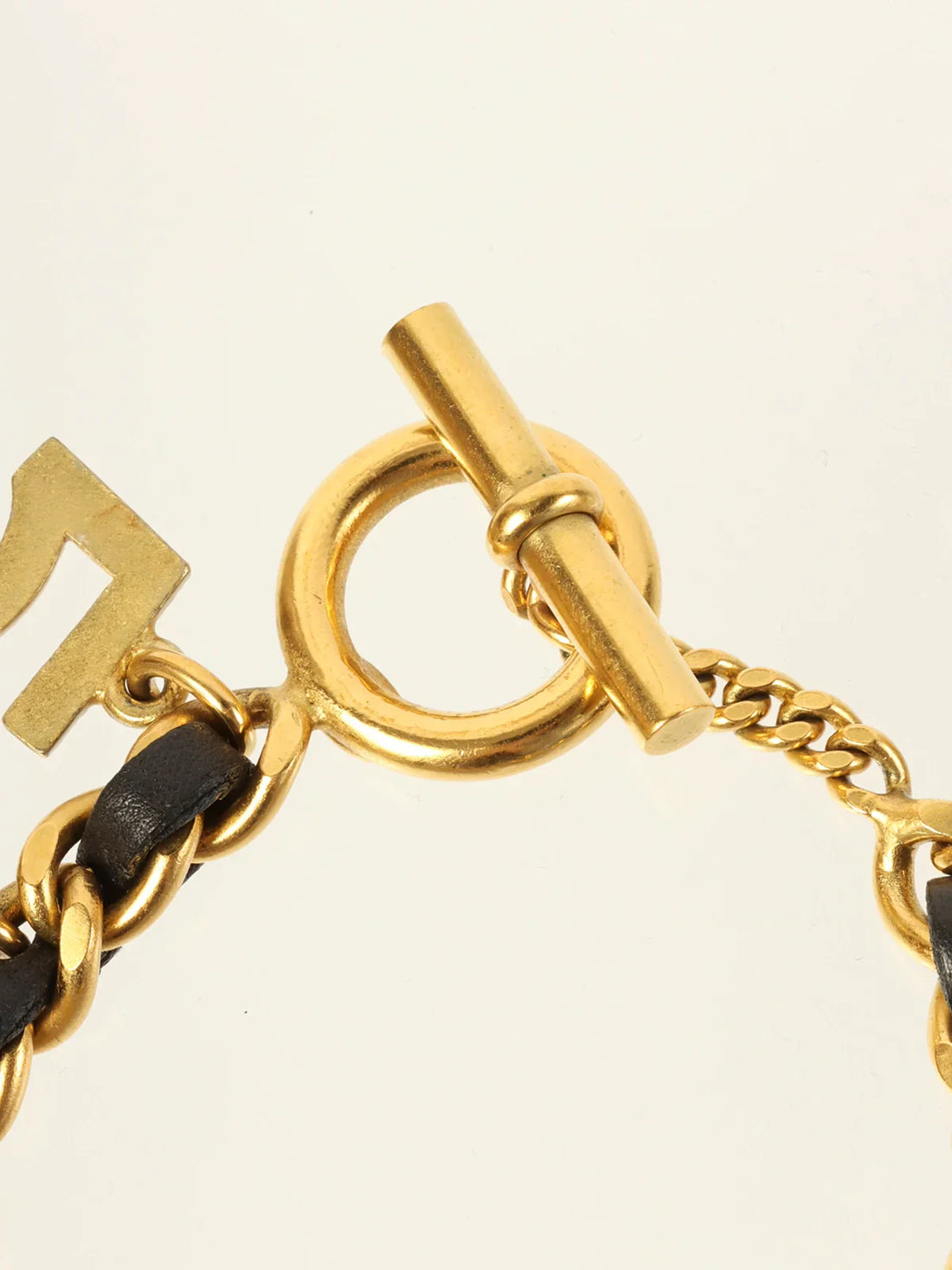 CHANEL 1994 Made Multi Motif Charm Chain Bracelet Gold/Black