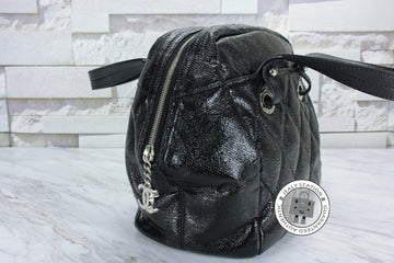 Chanel Shopping Black Leather Tote Bag Shw