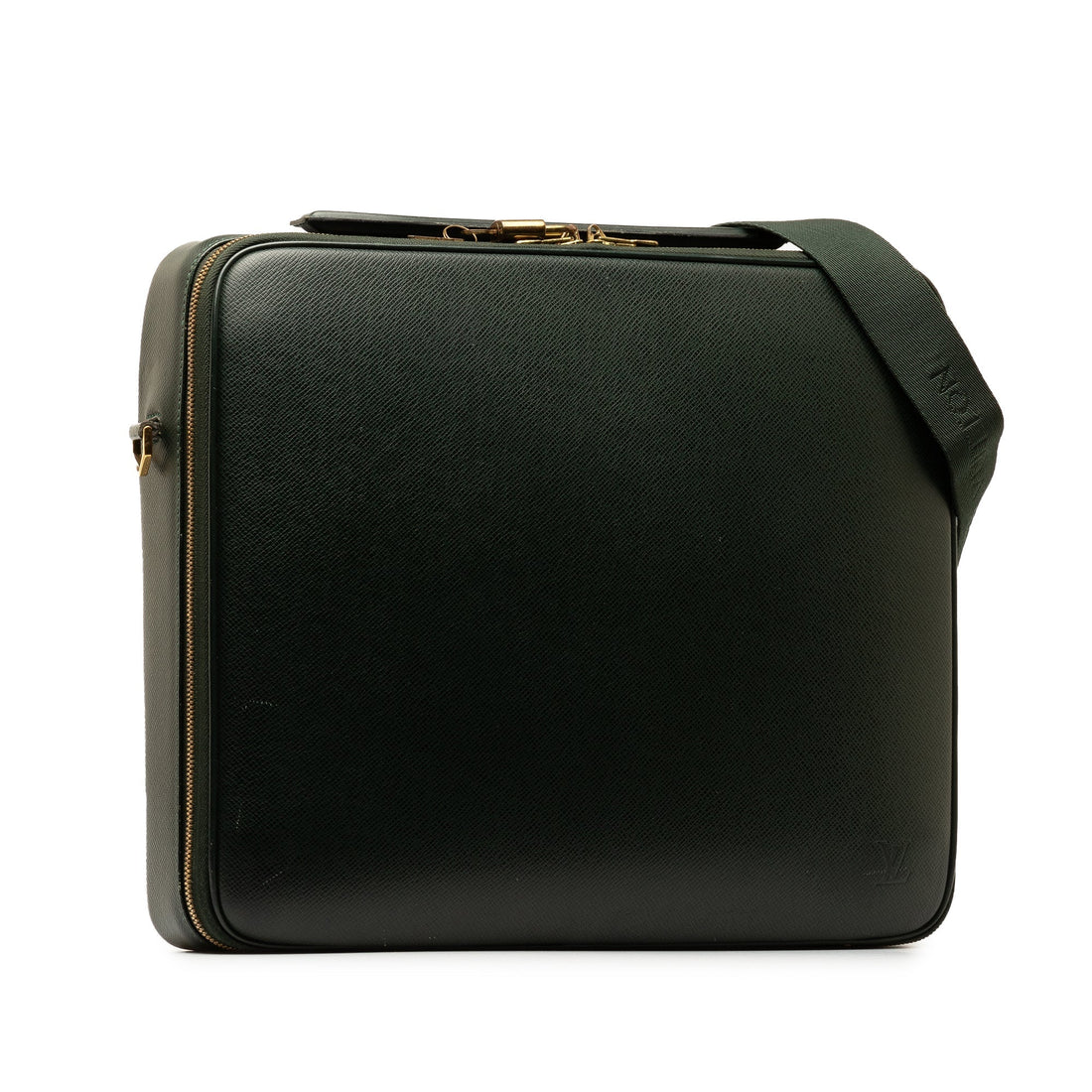 Green Louis Vuitton Taiga Porte Ordinateur Odessa Business Bag