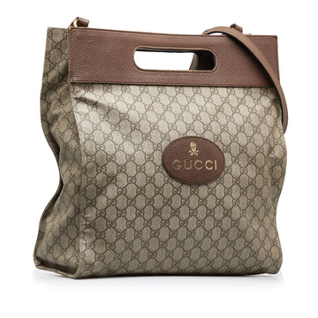 Brown Gucci GG Supreme Neo Vintage Soft Tote Satchel