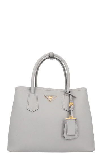 PRADA Large Double Tote Bag Light Blue