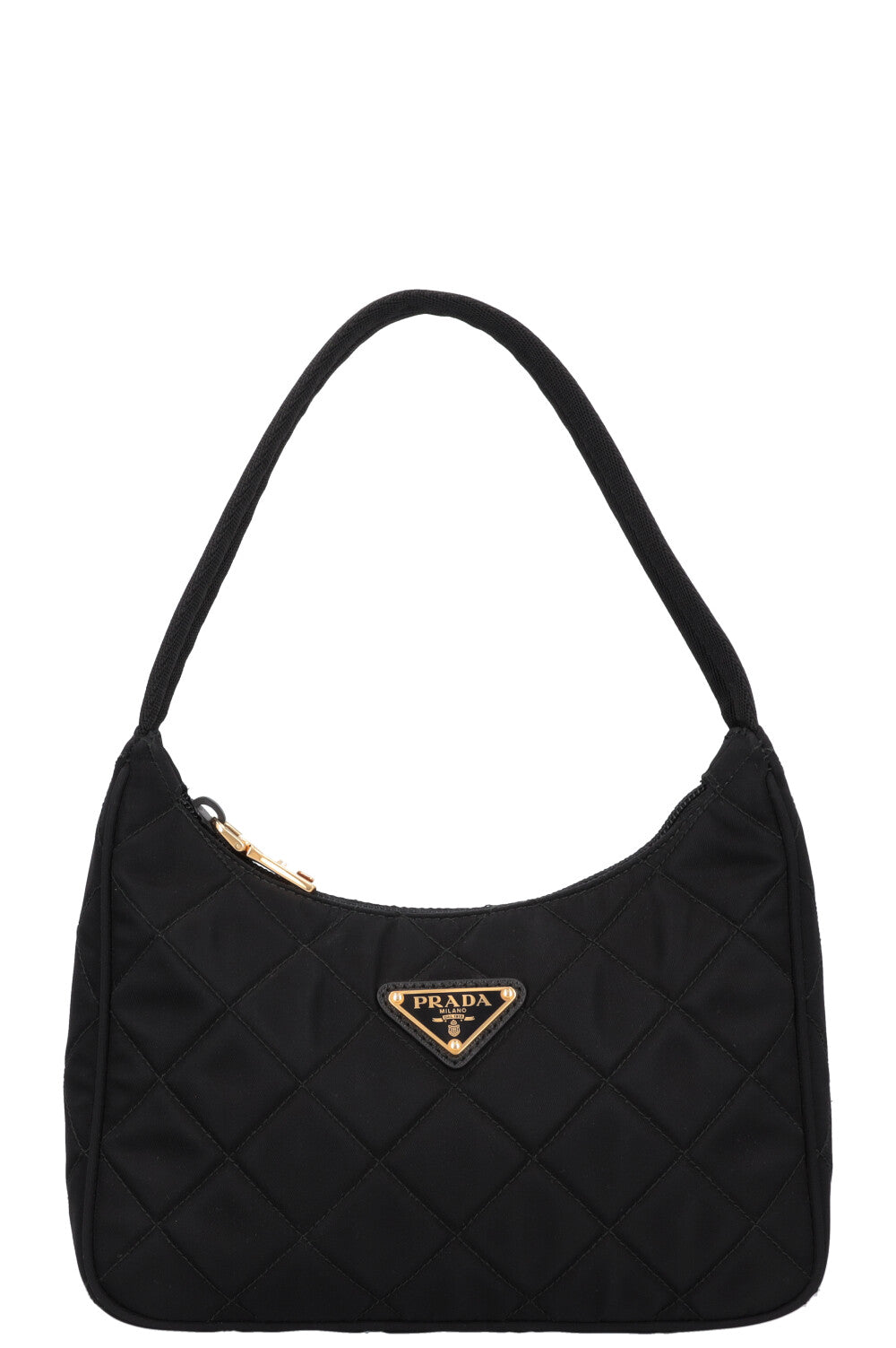 PRADA Quilted Re-Nylon Shoulder Bag Black
