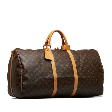 LOUIS VUITTON Monogram Keepall Bandouliere 60 Travel Bag
