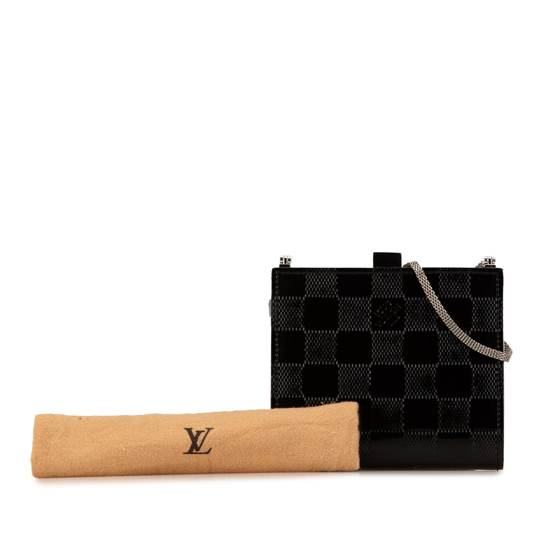 Black Louis Vuitton Damier Vernis Ange PM Crossbody Bag