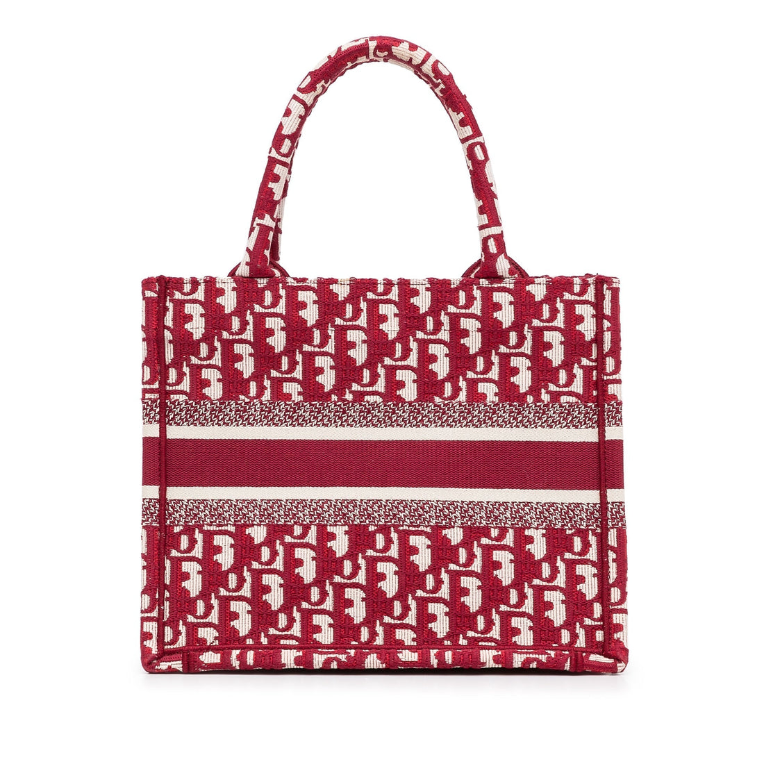 Dior Book Tote Small Red Oblique Canvas