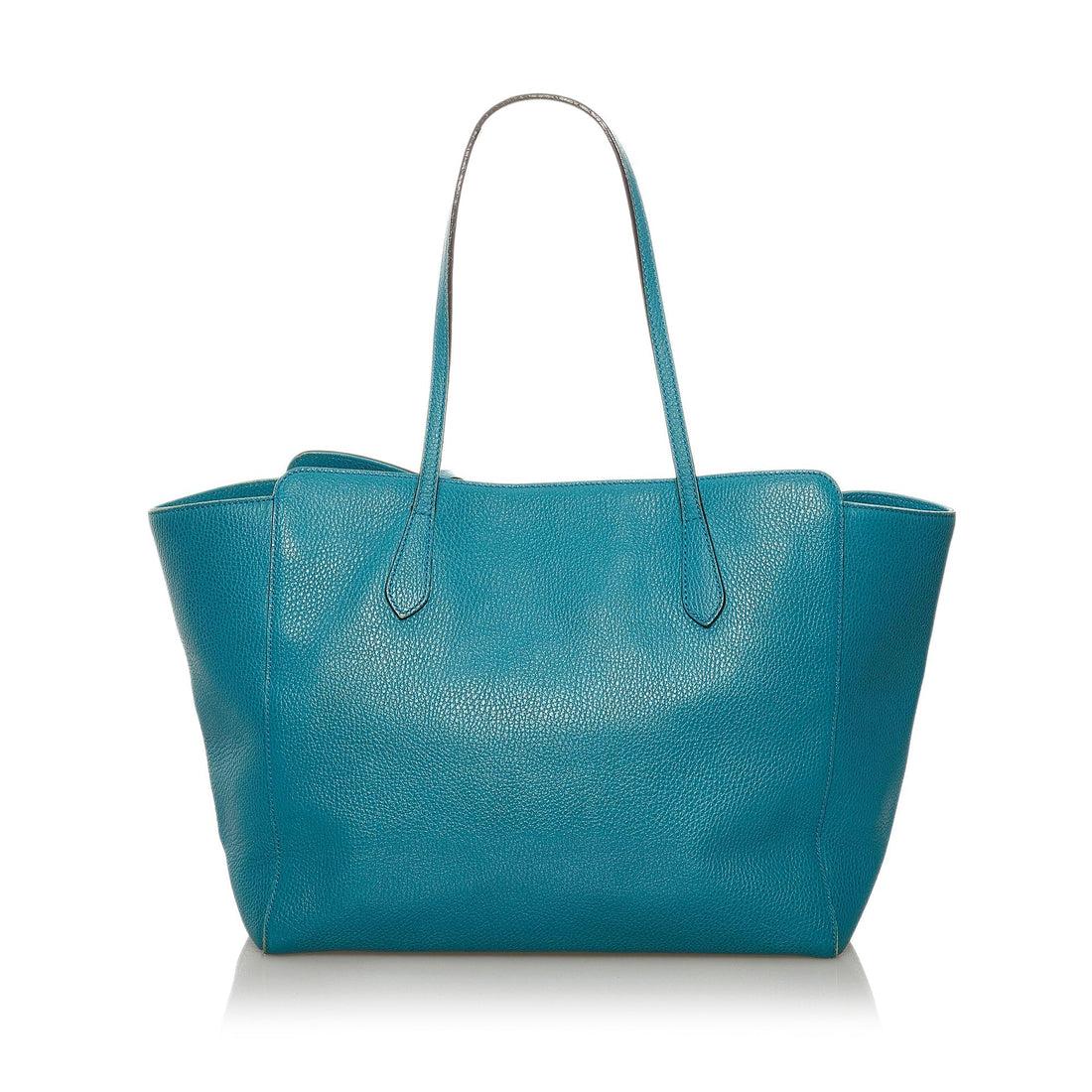 Blue Gucci Medium Swing Leather Tote Bag