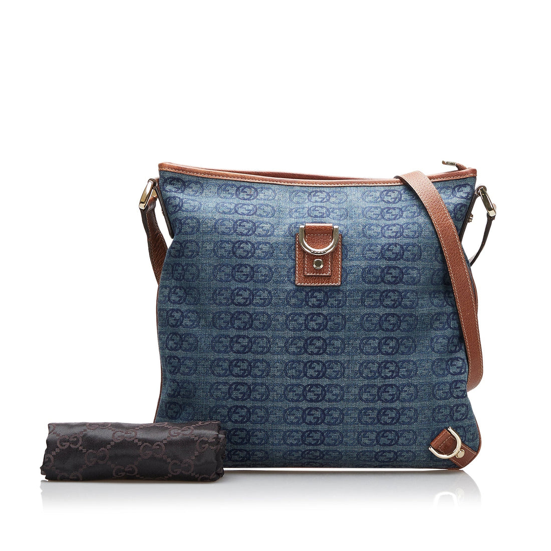 Gucci GG Denim Abbey D-Ring Crossbody Bag