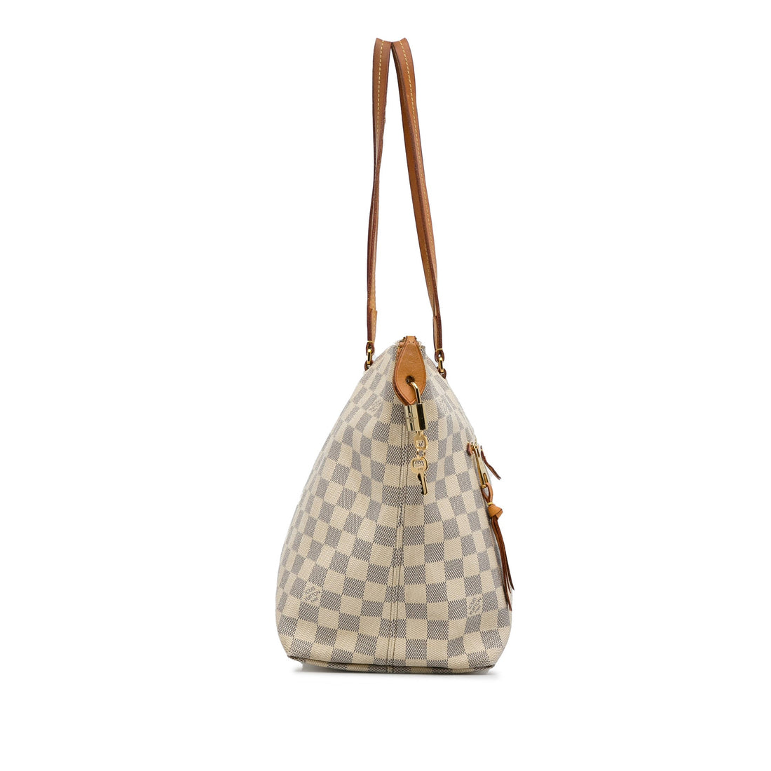 White Louis Vuitton Damier Azur Iena MM Tote Bag
