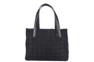 CHANEL TRAVEL LINE VINTAGE MEDIUM (8912xxxx) BLACK NYLON TOTE BAG