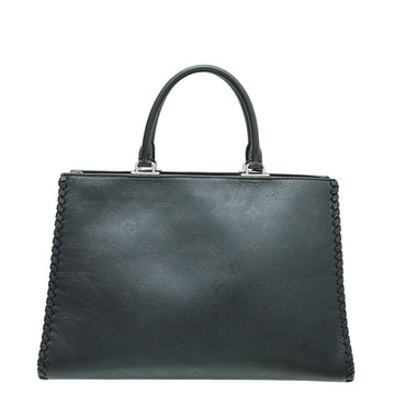 Louis Vuitton Black Monogram Cuir Plume Very Zipped Tote MM Bag