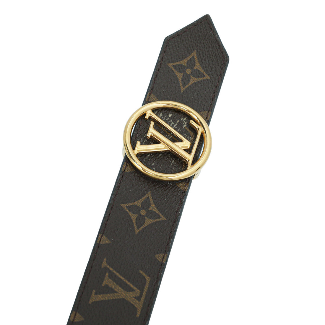 Louis Vuitton Monogram Black Circle Buckle Reversible 35mm Belt 30