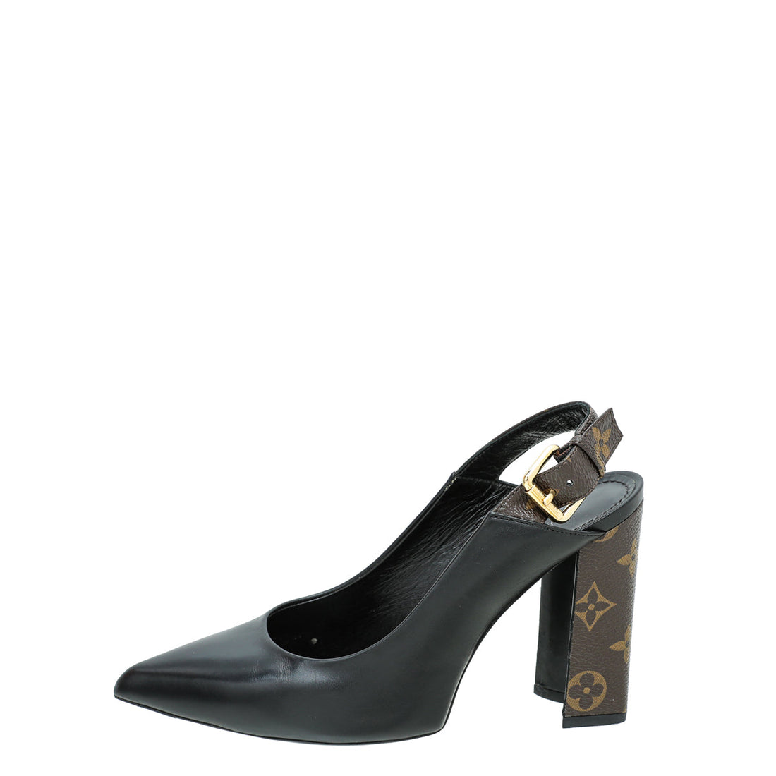 Louis Vuitton Monogram Black Matchmake Slingback Pump 39