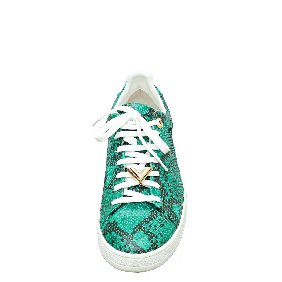 Louis Vuitton "Dubai Exclusive" Bicolor Python Frontrow Sneakers 37.5