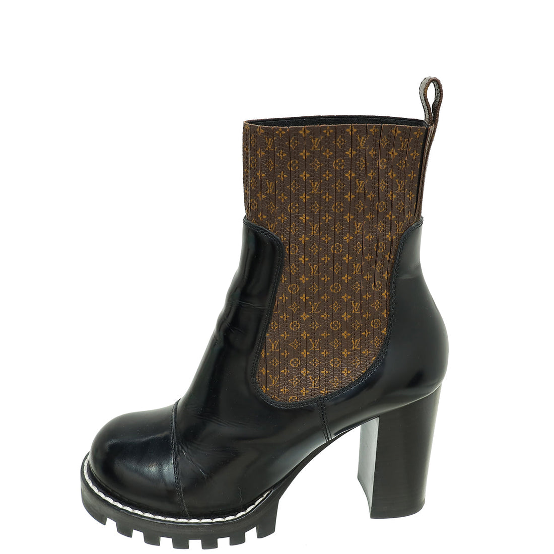 Louis Vuitton Monogram Black Nano Ankle Star Trail Boots 39