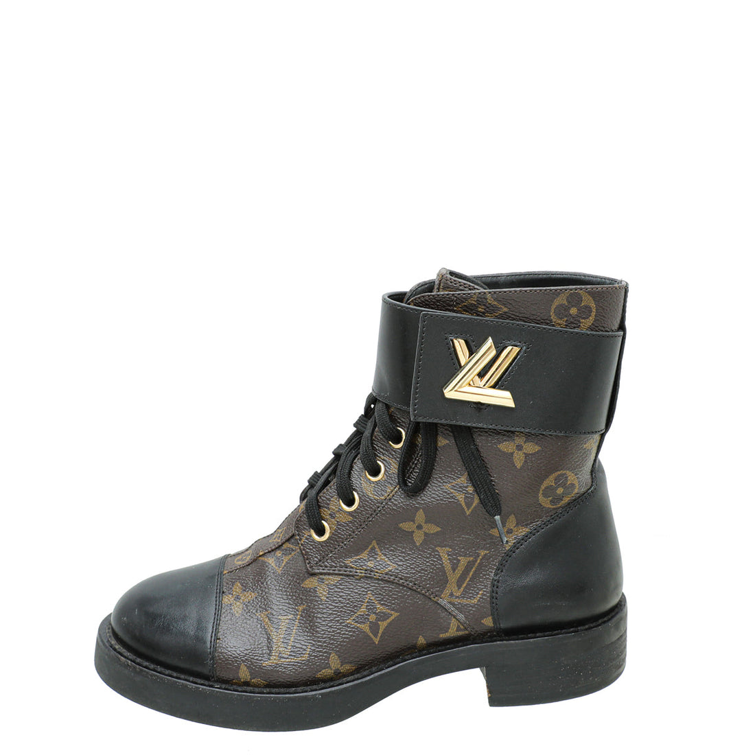 Louis Vuitton Monogram Black Wonderland Flat Ranger Boot 36.5