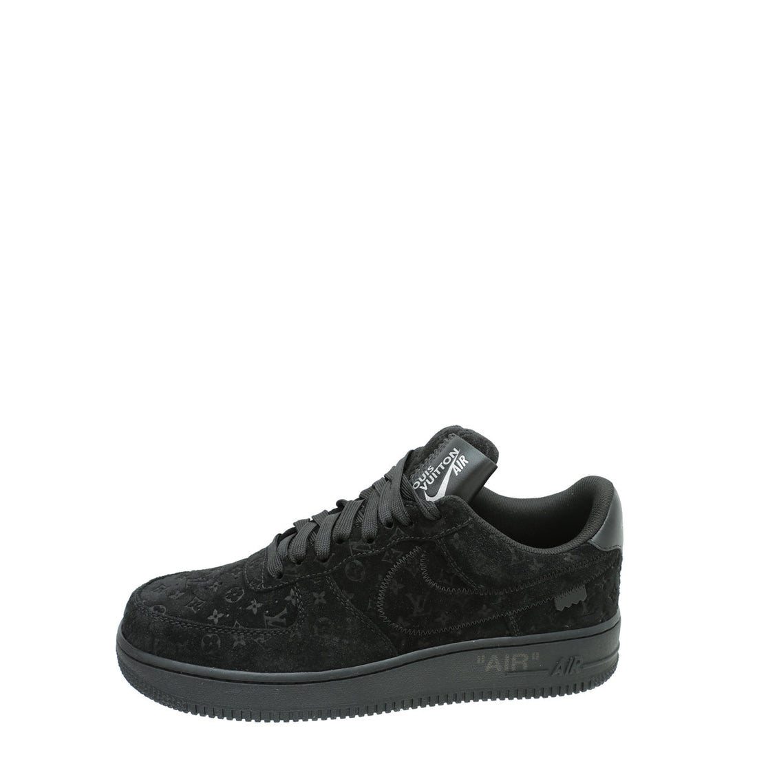 Louis Vuitton and Nike "Air Force 1" Black BY VIRGIL ABLOH Sneaker 7.5