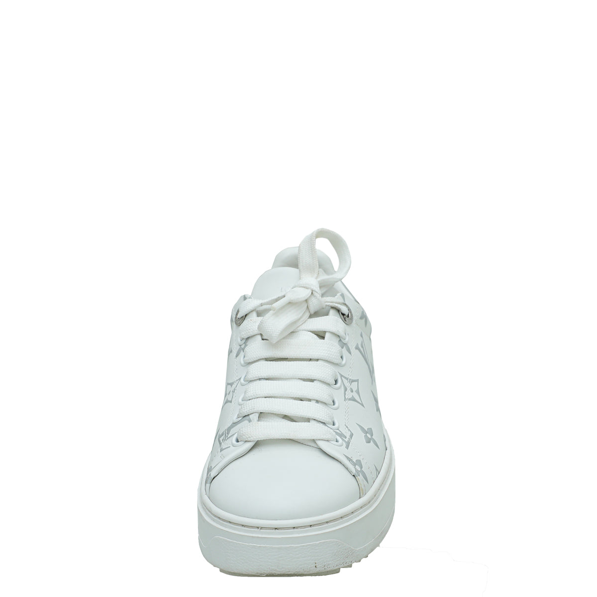 Louis Vuitton Bicolor Monogram Embossed Time Out Sneaker 37