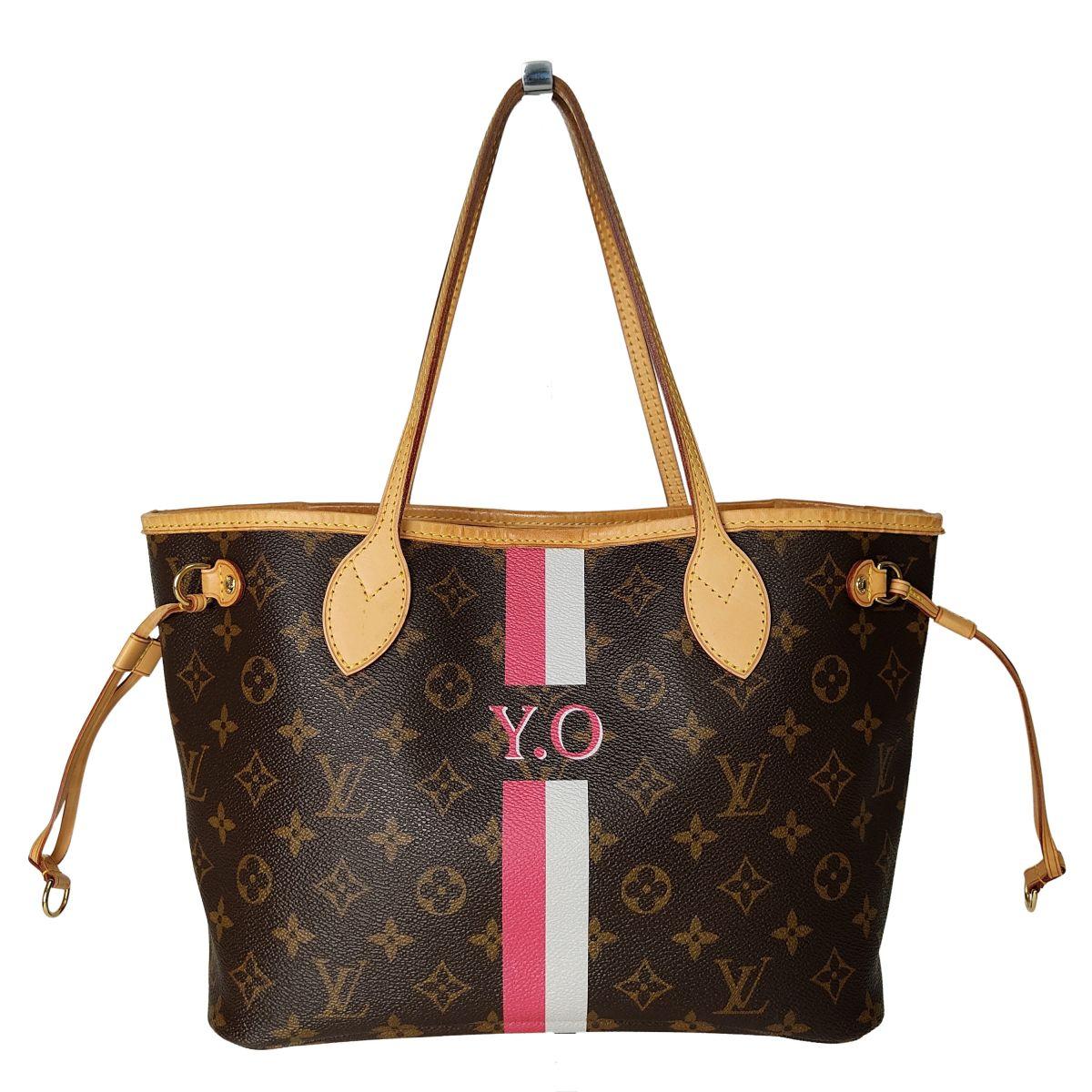 LOUIS VUITTON handbag Neverfull PM monogram with initials