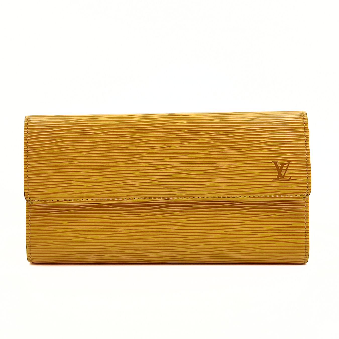 LOUIS VUITTON long wallet in yellow epi leather