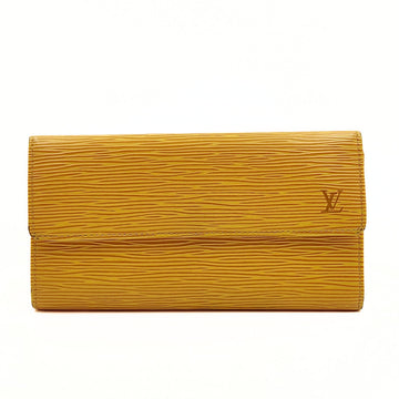 LOUIS VUITTON long wallet in yellow epi leather
