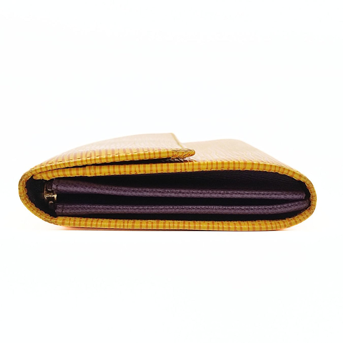 LOUIS VUITTON long wallet in yellow epi leather