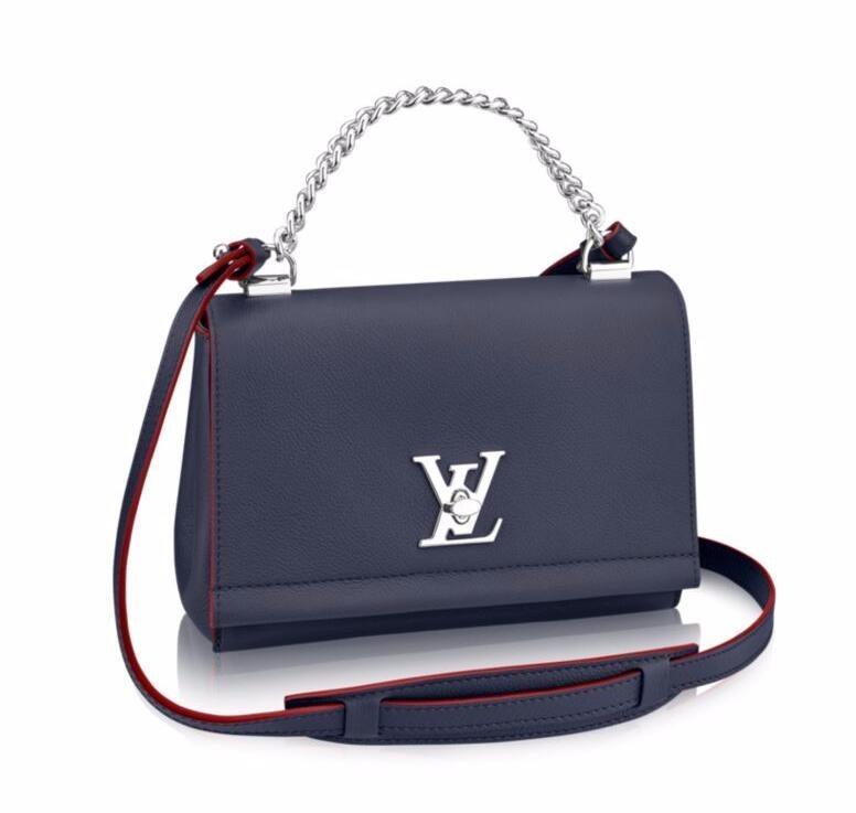 Louis Vuitton Lockme II BB Bag Taurillon Leather Marine Rouge