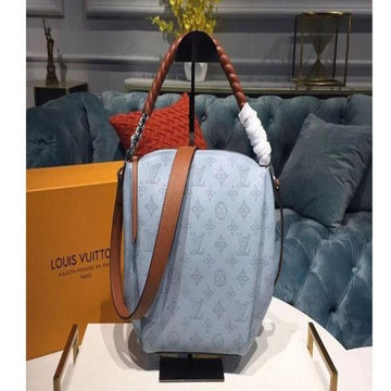 Louis Vuitton Girolata Handbag Mahina Bleu Horizon Pumpkin