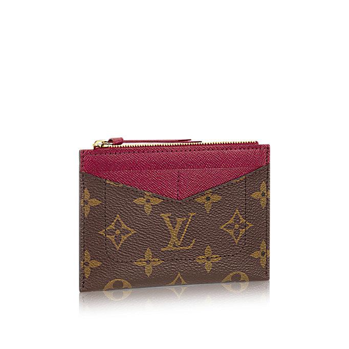 Louis Vuitton Zipped Card Holder Monogram Raisin Purple