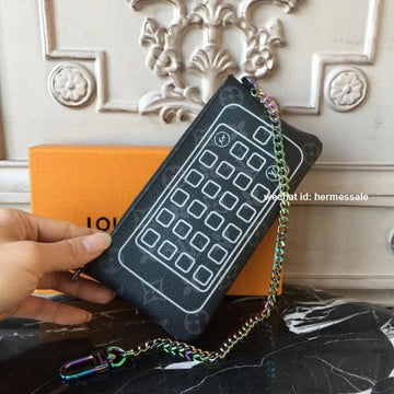 Louis Vuitton iPhone Pouch Monogram Eclipse Flash