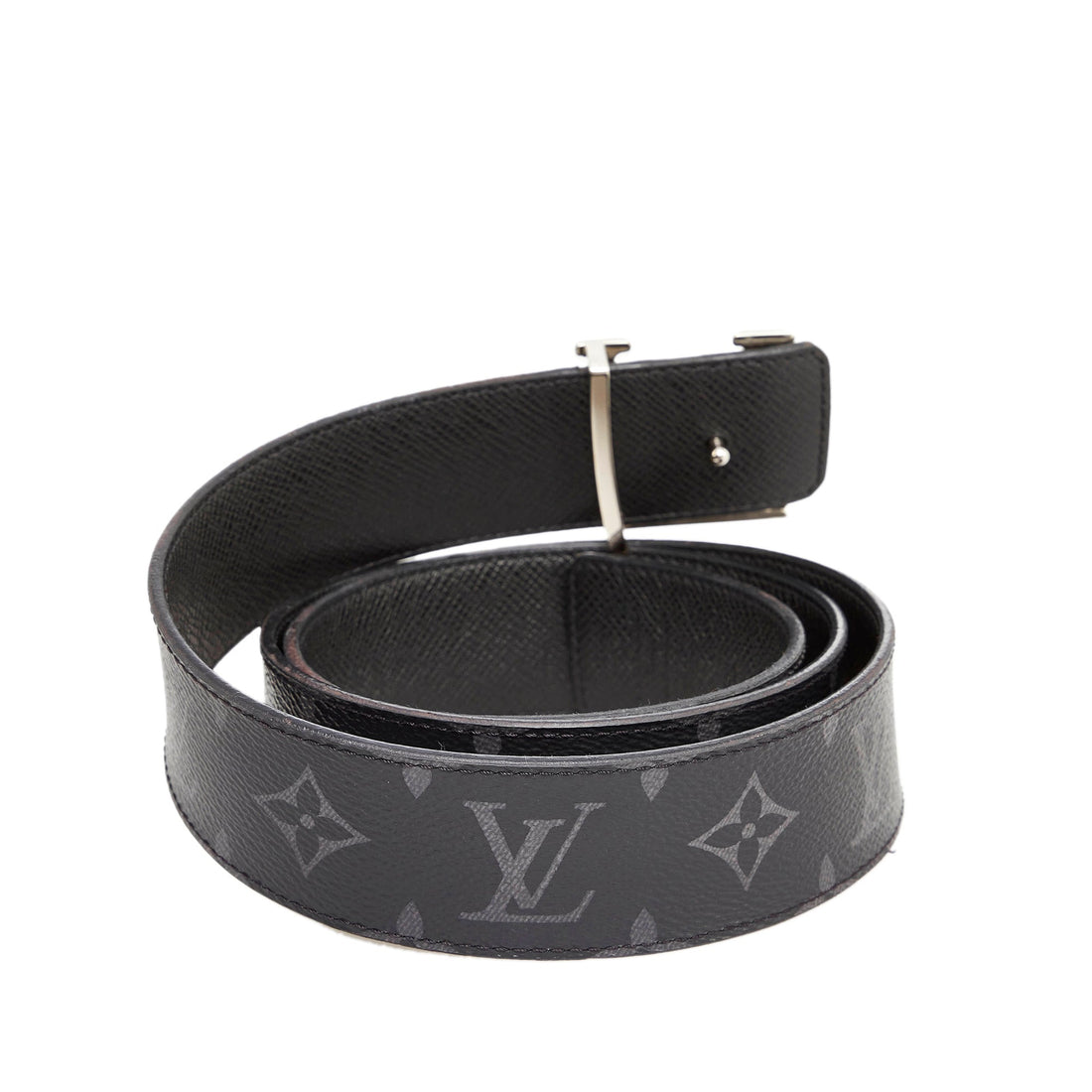 LOUIS VUITTON Monogram Eclipse Initiales Belt