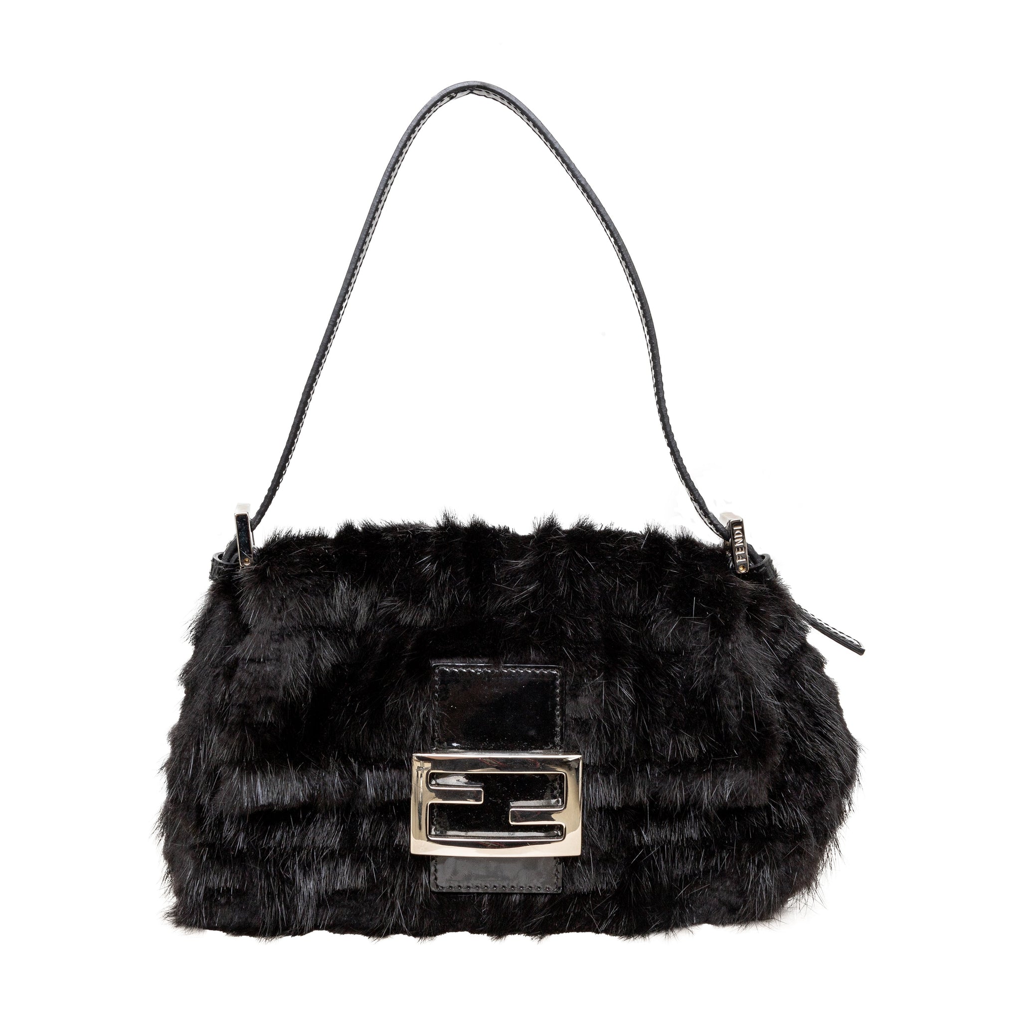 FENDI Fendi Monogram Fur Baguette