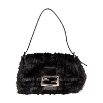 FENDI Fendi Monogram Fur Baguette