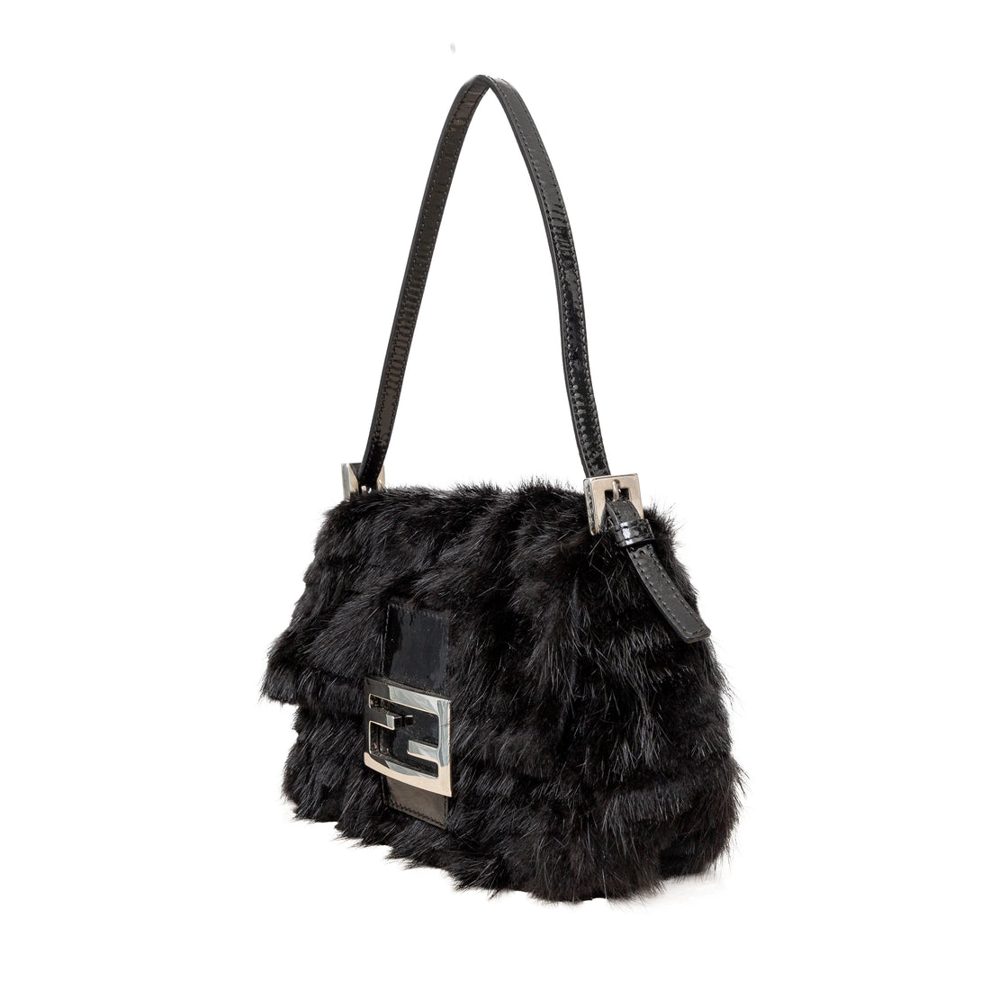 FENDI Fendi Monogram Fur Baguette