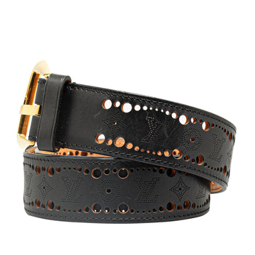 Black Louis Vuitton Monogram Mahina Perforated Phoenix Belt
