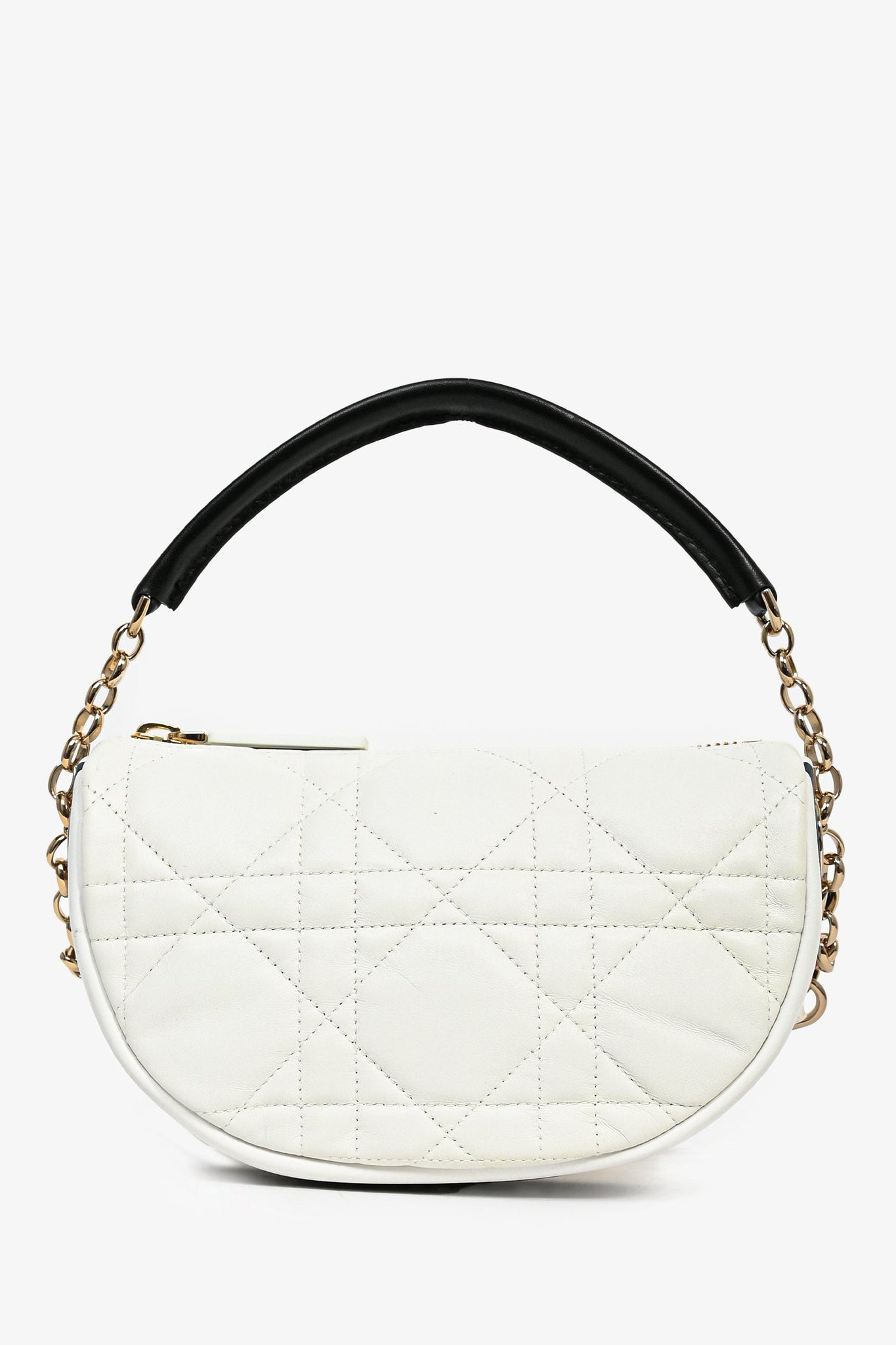 Christian Dior 2022 White Leather Cannage 'Vibe' Crossbody Bag