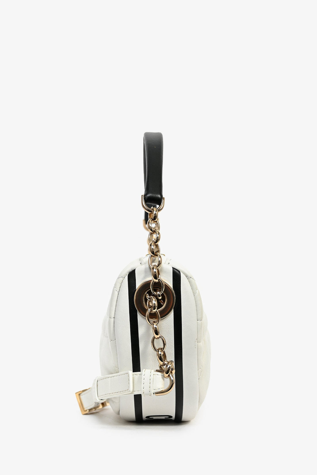 Christian Dior 2022 White Leather Cannage 'Vibe' Crossbody Bag