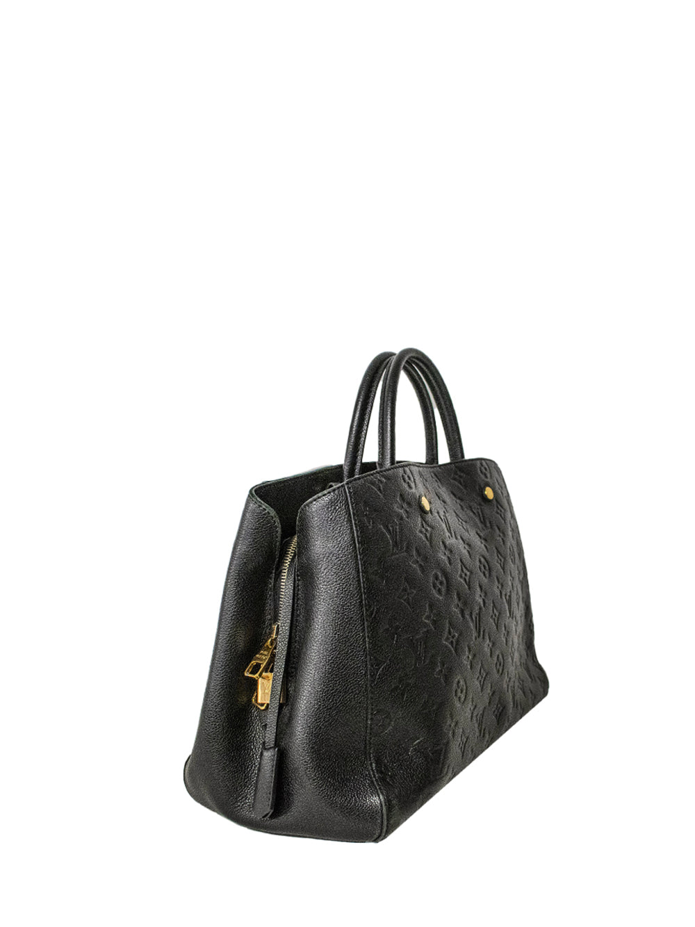 LOUIS VUITTON Montaigne Black Leather Handbag
