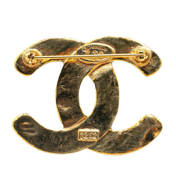 Chanel Woven CC Logo Brooch Metal Brooch in Good condition
