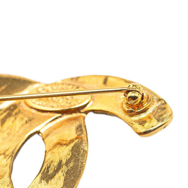 Chanel Woven CC Logo Brooch Metal Brooch in Good condition